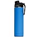 ORCA Hydra 22 oz. 18/8 Stainless Steel Insulated Water Bottle, Screw Top Sports Bottle, Powder Coated, with Silicone Grip Whale Tale Handle, Top Rack Dishwasher Safe - Azure