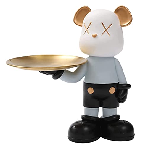DFGUINXKU Bloques de construcción violentos Bear, 23 cm/9in Bearbrick Storage Bande(Grau)