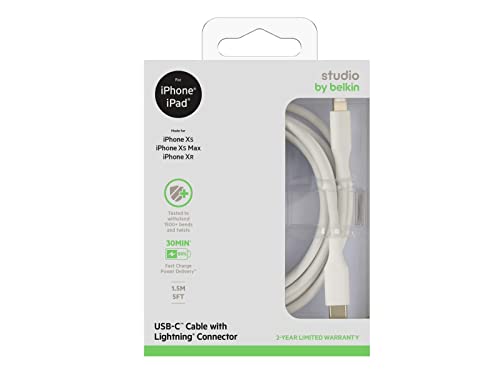 Belkin Studio Usb-C To Lightning Cable 5Ft Fast Charging For Iphone & Ipad #TOP3
