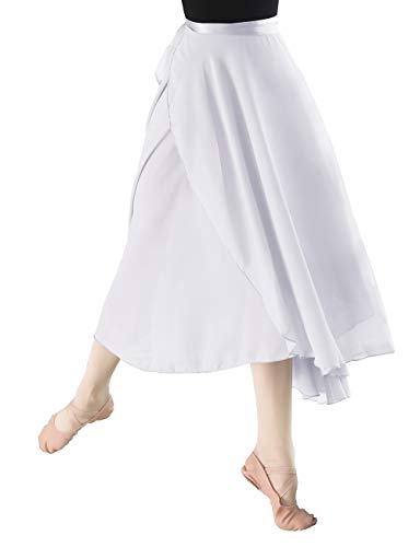 Daydance Long White Dance Skirts For Women, Lyrical Wrap Ballet Skirts For Leotards #TOP2