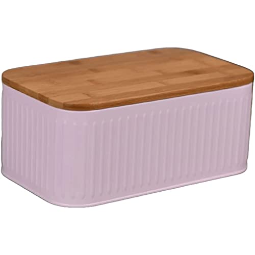 OLOTU Metal Bread Holder Box - Stylish Vintage Design with Lid, Spacious Storage for Fresh Bread and Baked Goods