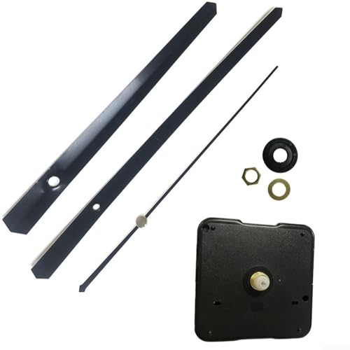 Mécanisme d'horloge à quartz de rechange avec tige de 13 mm, convient pour les grandes horloges murales de 35 à 40 cm, comprend des aiguilles des heures,...