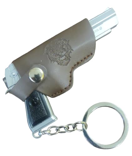 Image of Stainless Steel Toy Gun Pistol Little Lil Toy Gun Keychain Hand Gun Accessories Men's Gift Keychain|Keyring For Christmas Day,New Years, Good Friday,Thanksgiving In A Gift Box,Multicolor