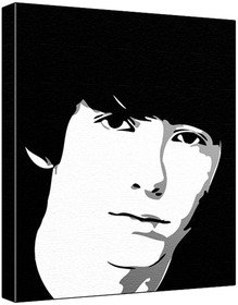 Mark Lynch (100% Original Painting. Not A Print ) Acrylic Paint On Deep Framed Canvas (60 x 50 x 1.8 cm) 3-Colour Black/Grey/White-image-38