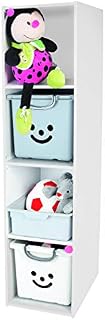 Iris Ohyama, Toy Cabinet /Children's storage Cabinet/Toys storage box/Wooden bench, Modular & Design, Bedroom,School,Palyroom - Kids bench shelf - KBN-3 - White