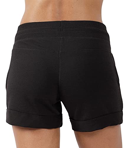 Image of 90 Degree By Reflex Soft Comfy Activewear Lounge Shorts with Pockets and Drawstring for Women