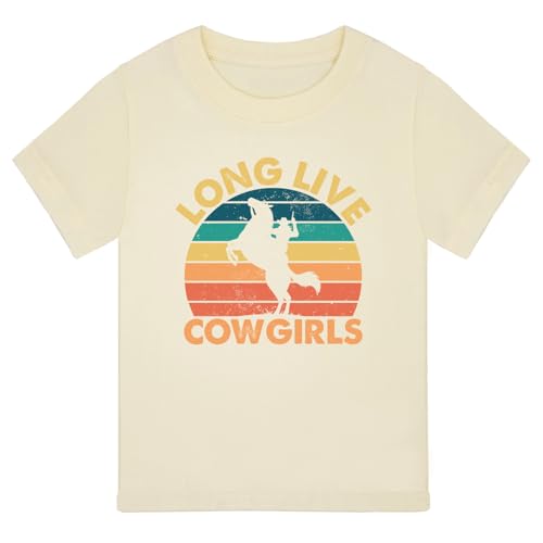 Cowgirl T Shirts for Girls: Cute Cotton Graphic Tees in Western Style, Available for Ages 2-7