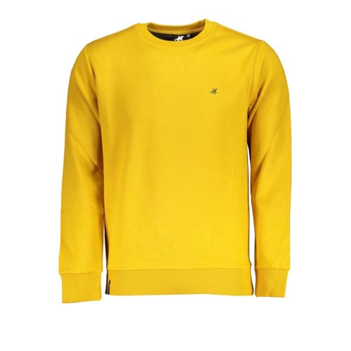 Pull jaune en coton pour homme : tricot léger décontracté