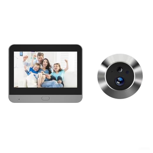 Spioncino digitale per porta, grandangolo 1080p con monitor LCD a colori da 4,3 pollici, visione a 120°, WiFi, sensore di movimento PIR