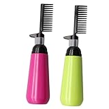 FIXOSHEE 2個 ヘアカラーリング用 染毛剤コームボトル 素材製 軽量コンパクトで使いやすい ヘア染めツール 自宅 サロン兼用 ランダムカラー
