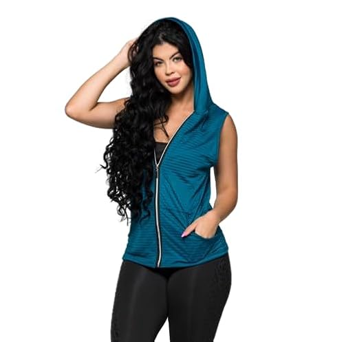 Colete Feminino de Academia Moda Fitness Fit Roupa Feminina (BR, Alfa, M, Regular, Regular, Azul Mar