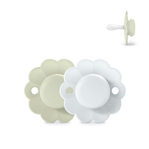 Image of Suavinex Wonder Baby Pacifier, SX Pro Silicone Nipple, Reversible, Non Irritating Shield Design, 2 Pk Pacifiers 0-6 Months, Made in Europe, Aqua/Blue