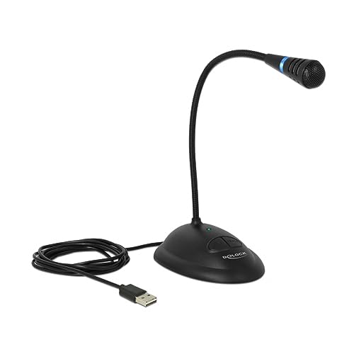 Microphone USB DeLOCK qualite superieure avec pietement stable 1.7 m