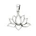 Flower Lotus Pendant .925 Sterling Silver Symbol Strength Om Peace Transformation Charm