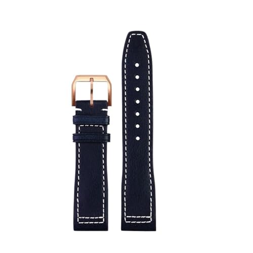 [ȓX] IWC pCbg IW378003 IW328203/205/201 }[N20 U[EHb`oh 20 21mm NCbN[XuXbgɑΉ(Blue-rosegold pin,20mm)
