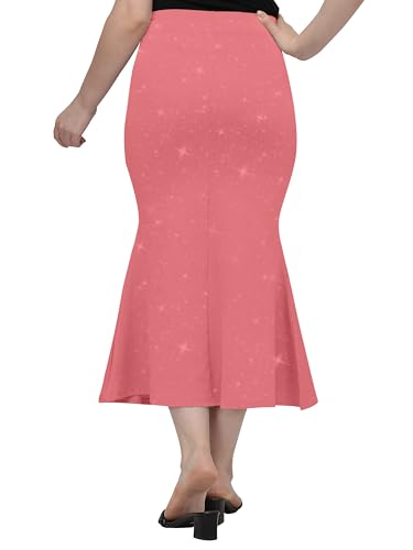 Image of Mehrang Stretchable Shimmer Saree Shapewear Petticoat for Women, Skirts for Women,Shape Wear Dress for Saree
