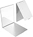 Produktbild YoungRich Travel Kleiner Spiegel Portable Klappspiegel Tasche Kosmetikspiegel Kompaktspiegel für Make-up Hair Styling und Rasur 17x13x0.5cm Silber