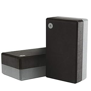 DLT 22.8cmx14cmx8cm Yoga Blocks for Gym, EVA Foam Brick for Provide Stability and Balance – Lightweight Block for Exercise, Pilates, Workout, Fitness, Black White (Size : 2 pc)