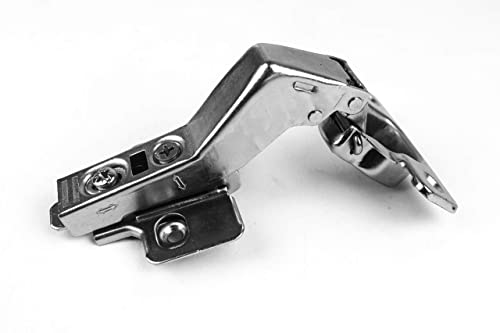 Berta 4-Pack Frameless Soft-Close Cabinet Hinges, 3D Adjustable Clip-On with Mounting Screws for 45° Corner Applications – Durable & Easy to Install