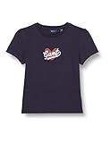gantt chart erstellen  GANT Mädchen D1. Heart Script SS T-Shirt, Evening Blue, 98/104