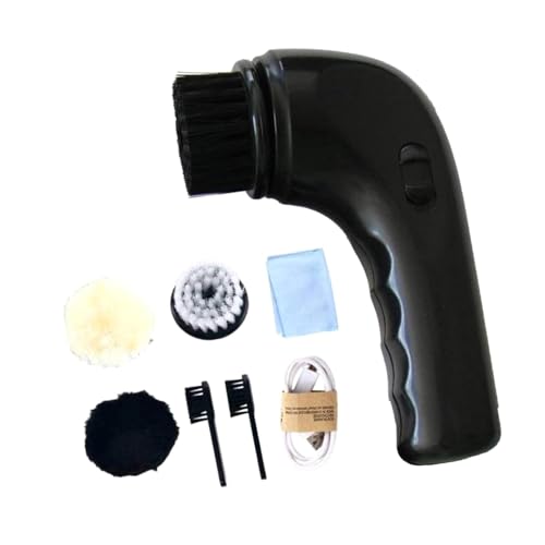 Oshhni Brosse électrique pour chaussures, kit d'entretien du cuir pour siège auto