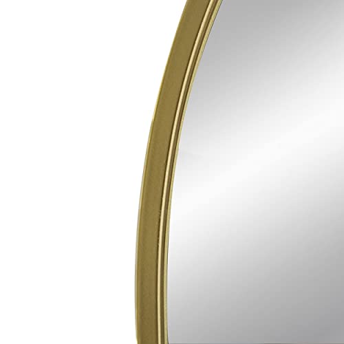 Miroir design arqué doré Benjara Cod 91,4 cm pour décoration murale chic - 4