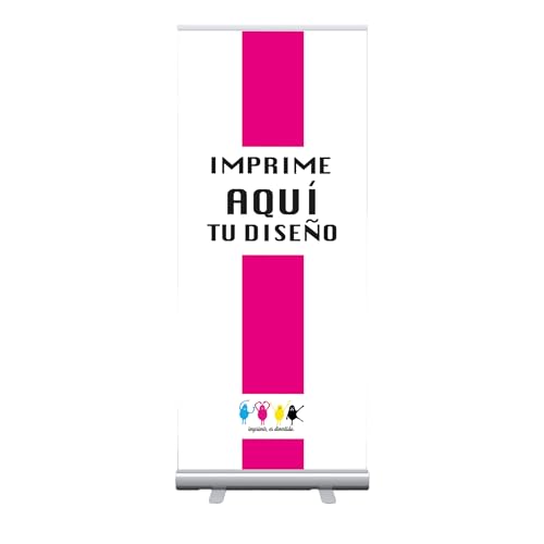 ROLLUP PERSONALIZADO 85X206CM. Envianos tu diseño y lo imprimimos con la maxima calidad. Incluye: estructura de banner enrollable, cartel personalizado y bolsa de transporte.