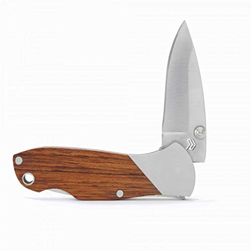 Canivete Cimo Dallas 56 Cabo Inox e Madeira Com Clip