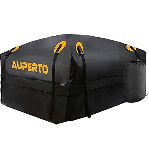 Namotu Car Roof Bag, Waterproof Cargo Bag 425 Litres (15 Cubic Feet) compatible Cars, Vans or SUVs 95x95x46cm (black) Cover