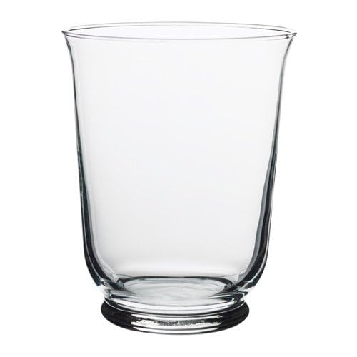 Ikea Pomp Vase/Windlicht aus Klarglas; (18cm)