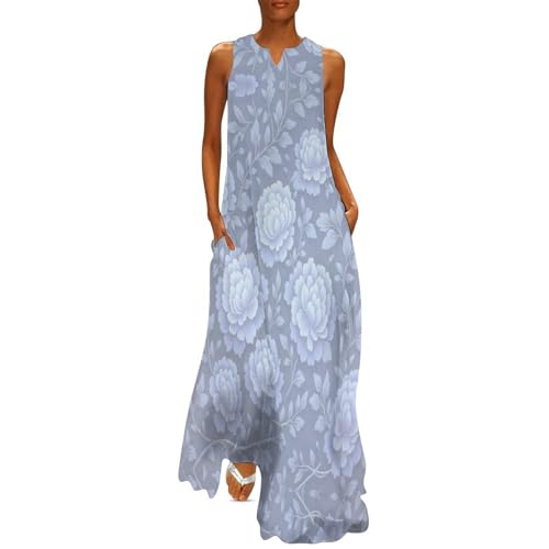 Robe maxi décontractée style vintage chic et fluide pour femme
