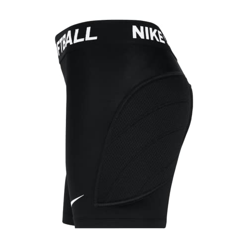 Nike Girls Big Kids DF Softball Slider Shorts XS Black | White2
