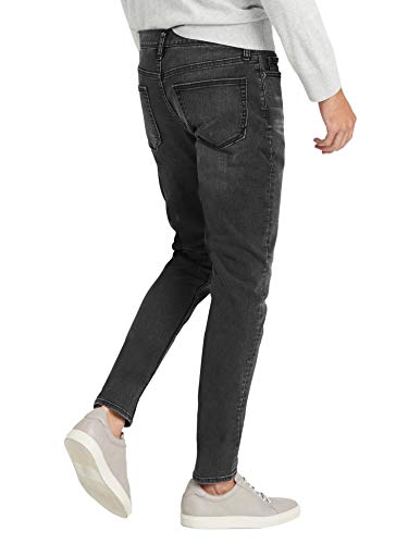 Banana Republic Mens 603396 Skinny Fit Stretch Cotton Jeans Washed Black Grey (34W 30L)