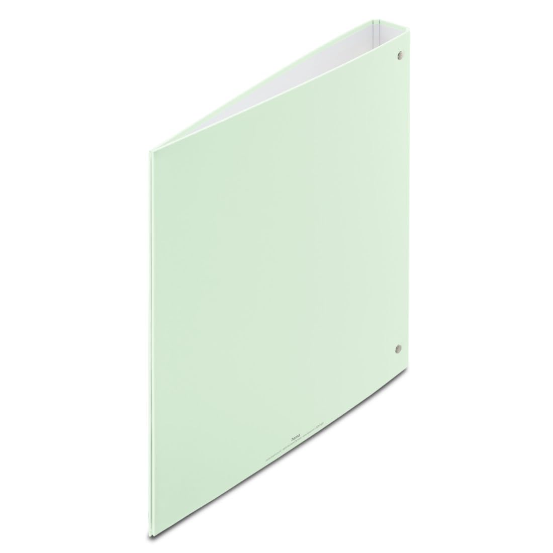 Hama Classeur à négatifs (4 anneaux, niveau de remplissage 39 mm, feuilles rectangulaires, album à négatifs d'une pellicule photo) Vert pale