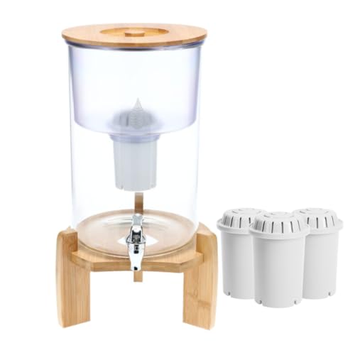 Invigorated Water pH Recharge Glass Alkaline Water Filter - Countertop Purifier - Large Water Pitcher + PH001 3-Pack Filter Bundle