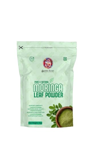 Image of 100% Moringa Leaf Powder 500g | Drumstick Leaf powder | Herbal Supplement | Good for Immunity, Digestion, skincare and Haircare | Rich In Vitamins & Minerals