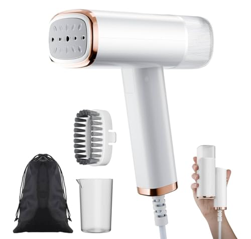 Plancha de Vapor Vertical 1200W – Calentamiento Rápido, Portátil y Compacta | Incluye 4 Accesorios | Ideal para Ropa, Viajes y Todo Tipo de Telas | Cepillo Steamer Antiarugas