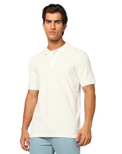 Image of Gap Men Solid Slim Fit Polo Neck Short Sleeves T-Shirt