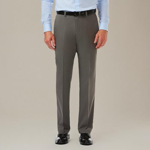 Image of Haggar Men's Cool 18 Pro Classic Fit Flat Front Casual Stretch Performance Golf Pant - Regular and Big & Tall