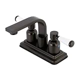 Kingston KB8465DPL Paris Mitigeur de toilette avec vidage en bronze huilé 4 pouces