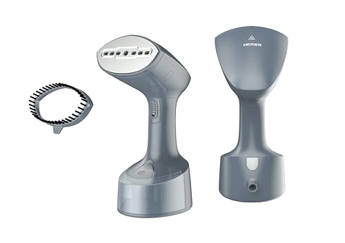 Image of Russell Hobbs 1500W Foldable Handheld Garment Steamer | Quick Heat-Up in 25s, 24g Constant Steam Output with Lock Button | Brush Attachment & 99.9% Bacteria Removal | RGS1500HANDYF (Grey)