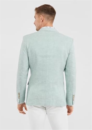 Mens Linen Blazer Lightweight 2 Button Casual Jacket for Men Summer Sport Coats & Blazers3