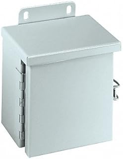 Wiegmann RHC121206 RHC-Series NEMA 3R Rainproof Hinge Cover Wall-Mount Enclosure, Carbon Steel, Small, 12