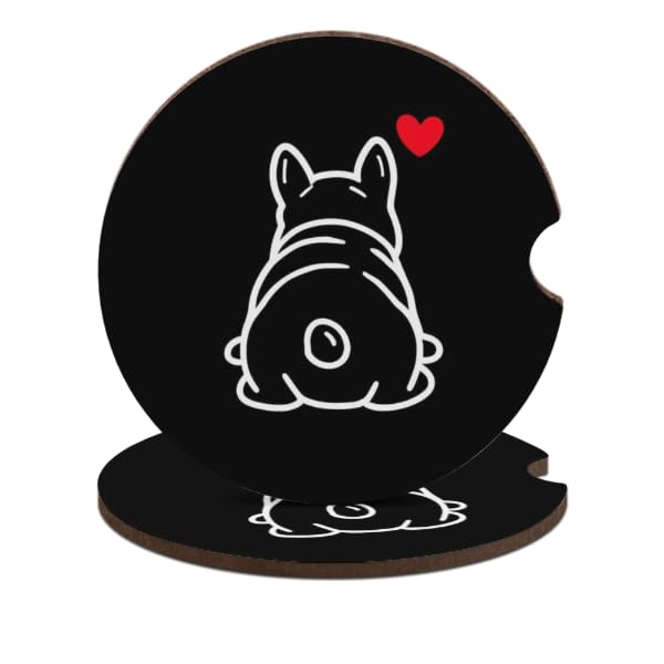 Car Cup Coasters, 2PCS Car Cup Holder for Women Men, Funny French...