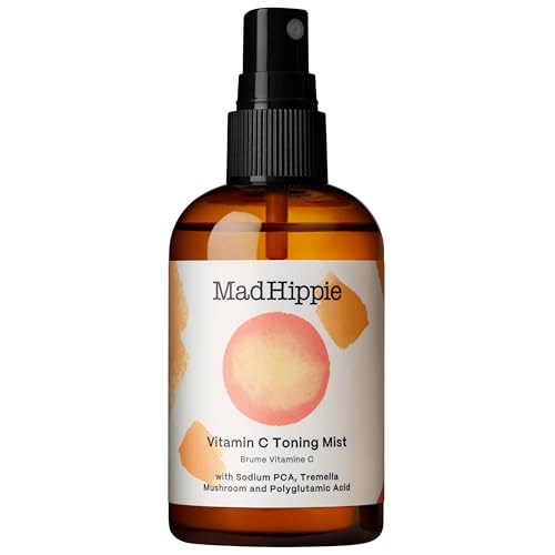 Mad Hippie Vitamin C Toning Mist – Skin-Brightening Toner for Face, Vitamin C Facial Mist Hydrating Spray, 4 Oz