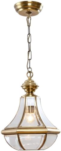 Lustre en cuivre de style américain, luminaire plafonnier rétro haut de gamme