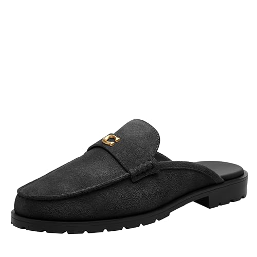 Coach Women's Jocelyn Backless Loafer, Charcoal/Black, 7.5