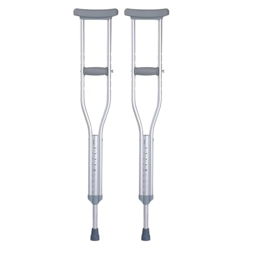 GERCARE. Par Muletas Axilares Adultos. Muletas Con Doble Regulación. Muletas Aluminio Ligeras. Muletas Adulto Acolchadas. Muletas Pack de 2 unidades.