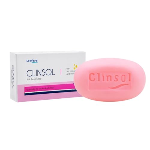 Image of Clinsol Soap Pack of 3 (75g Each)- Enriched Tea Tree Oil with Vitamin E for Soft Skin Helps to remove Acne and Makes Skin Nourished And Clear