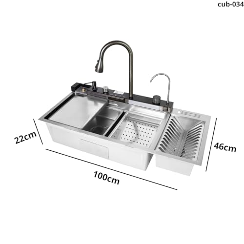 CUBA GOURMET PARA COZINHA AÇO INOX 304 MULTIFUNCIONAL COM CALHA